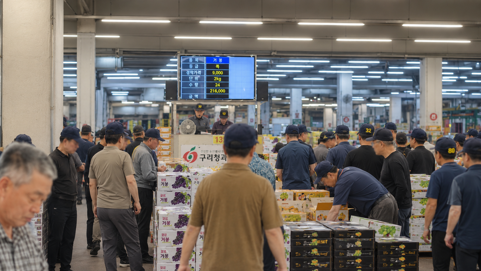 Wholesalers gathered at Kuri F&V’s dawn auction